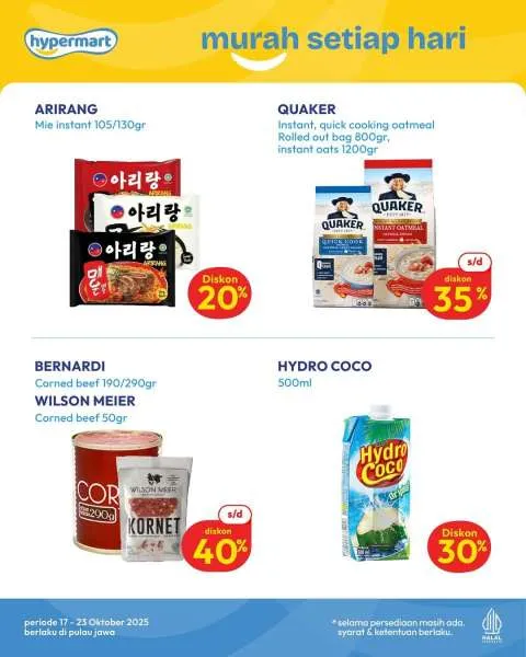 Promo JSM Hypermart Hyper Diskon Weekend Periode 17-20 Oktober 2025