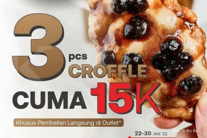 Promo Xi Bo Ba 22-30 Januari 2022, Super Deals 3 Croffle Cuma Rp 15.000
