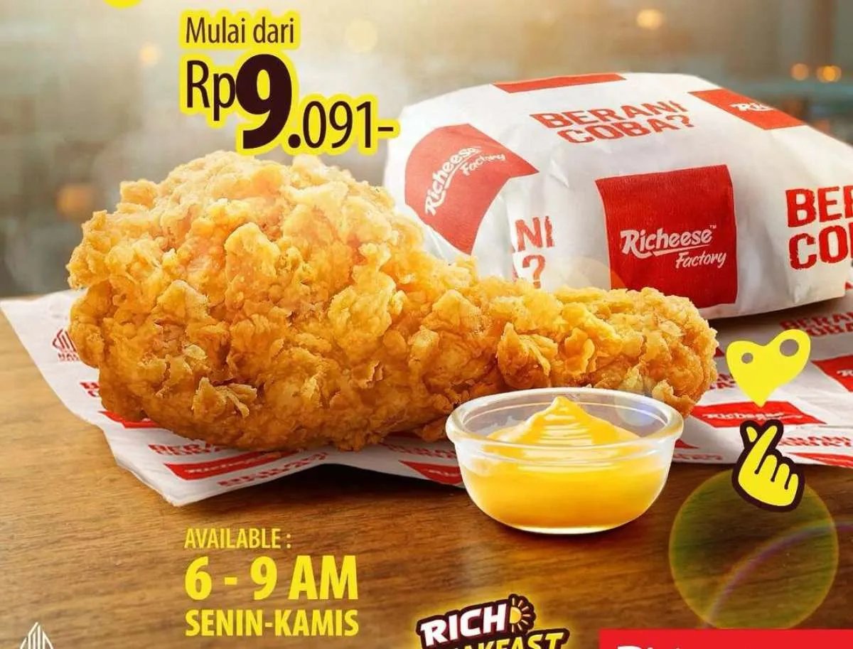 Promo Richeese Factory Combo Saranghe Tiap Senin-Kamis Pagi, Mulai Rp 9.000-an Saja