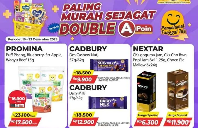 Promo Alfamart Paling Murah Sejagat 16-23 Desember 2025, Cadburry Jadi Rp 9.900