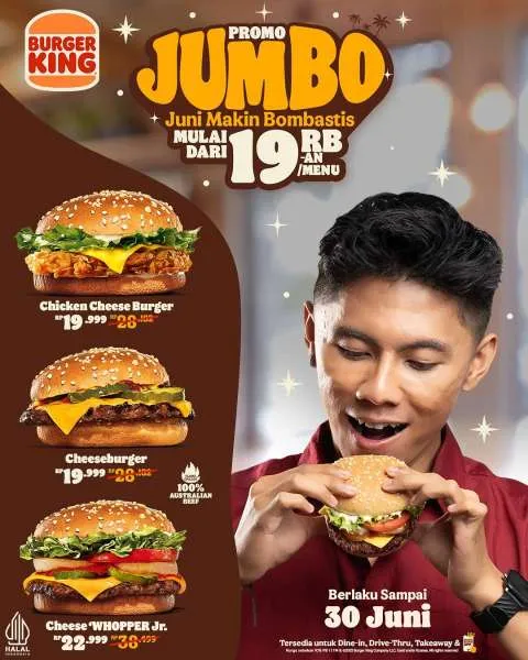 Promo Burger King Jumbo Rp 19.000-an