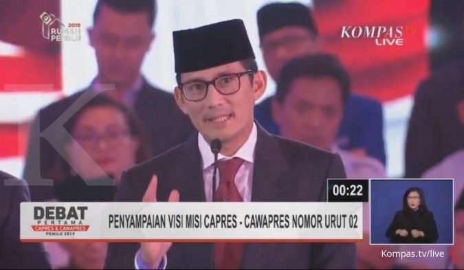 Sandiaga yakin Jokowi tidak pakai alat bantu saat debat 