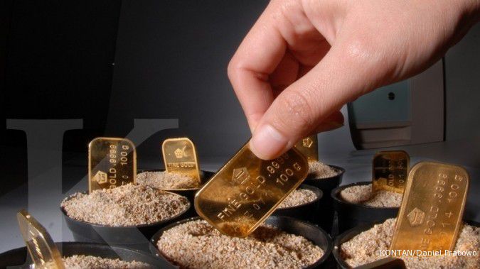 Harga emas Antam awal pekan turun Rp 1.000 / gram