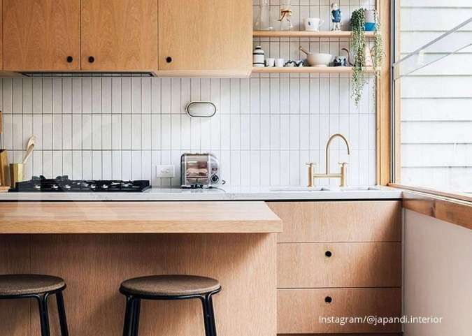 Inspirasi dapur gaya Japandi yang kalem dan homey, inspiratif