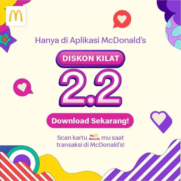 Promo McD 2.2 Terbaru di 2 Februari 2023 Hanya di Aplikasi McDonalds
