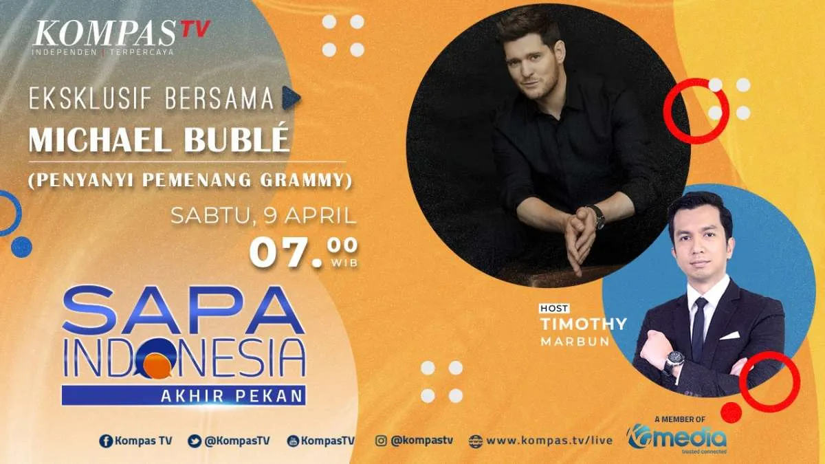 Michael Buble di KompasTV, Rekaman Album Ini Saya Mendapatkan Pertemanan yang Erat