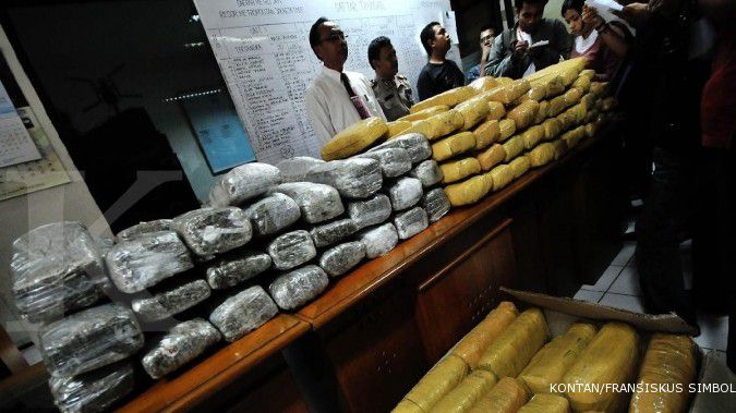 Penyelundupan 1 ton ganja berhasil digagalkan