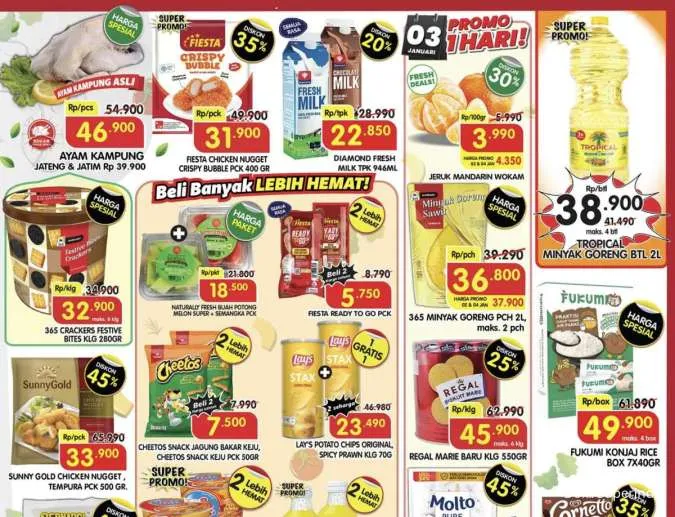 Promo Superindo Hari Ini 2-4 Januari 2026, Ada Diskon 45% dan Beli 1 Gratis 1