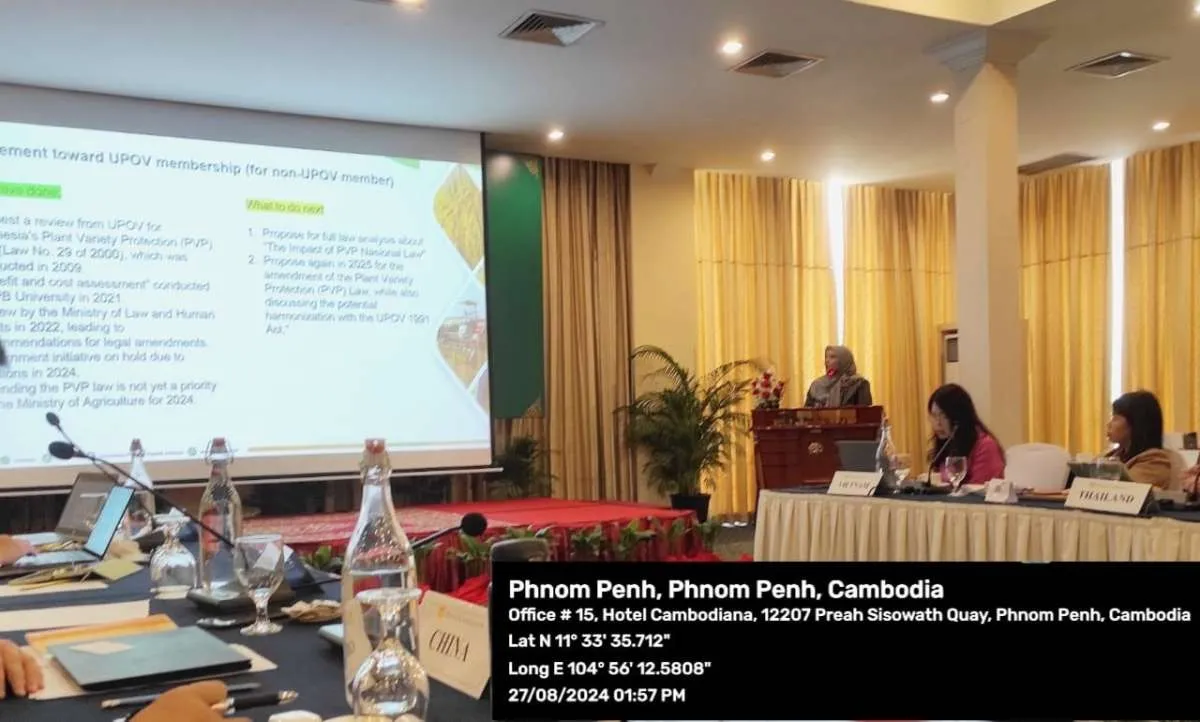 Pusat PVTPP Kementan Hadiri Forum Internasional EAPVP di Kamboja