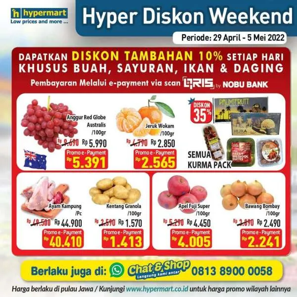 Promo Hypermart Hyper Diskon Weekend Periode 29 April-5 Mei 2022