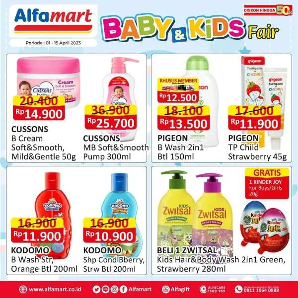 Promo Alfamart Baby & Kids Fair Periode 1-15 April 2023