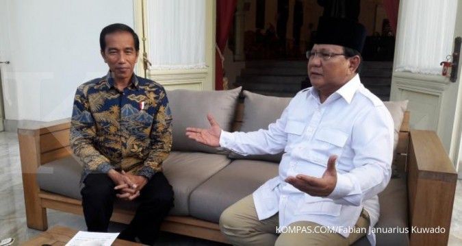 Prabowo sambangi Jokowi di Istana Merdeka