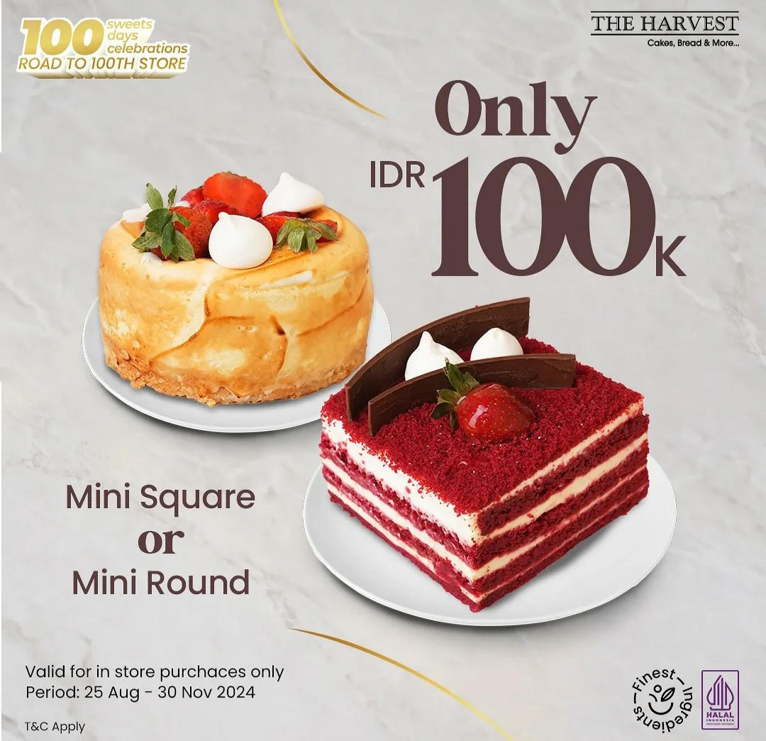 Promo the harvest Rp 100.000