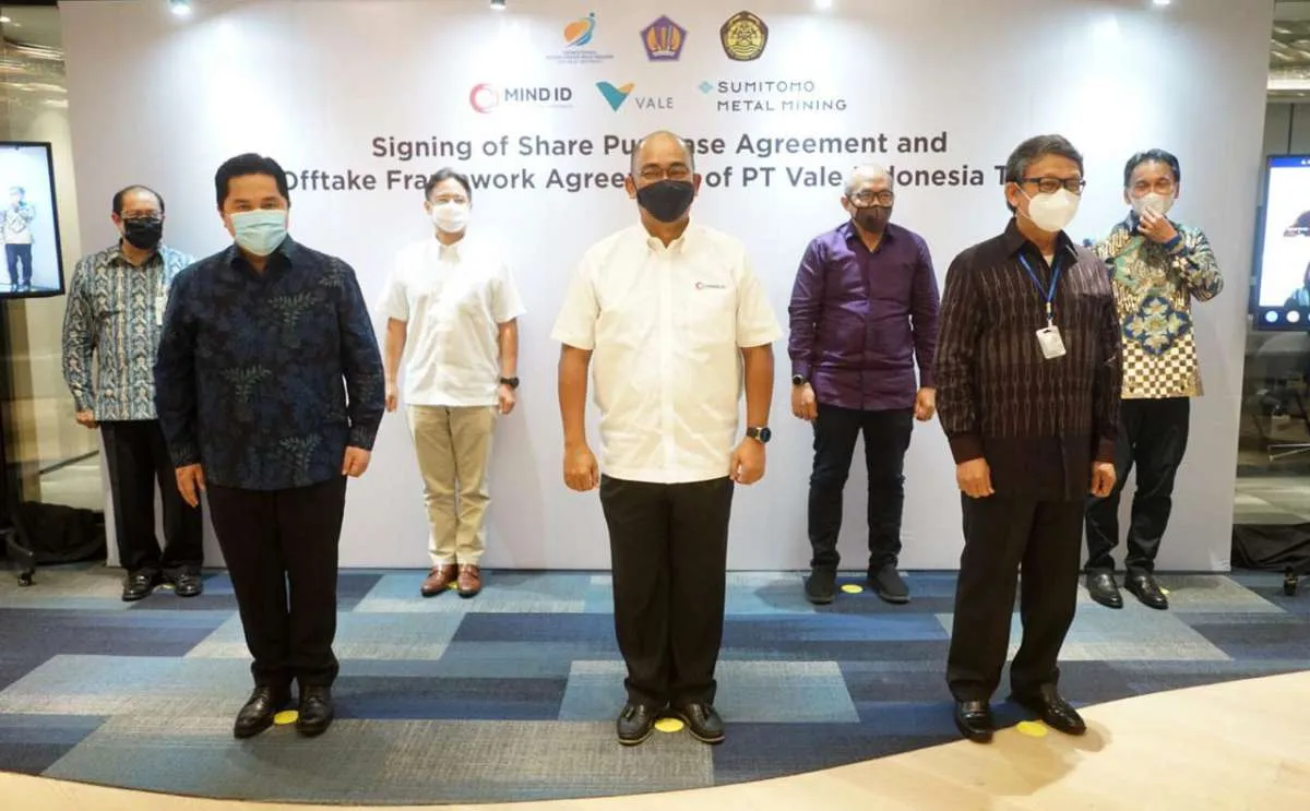 Begini kepemilikan saham di Vale Indonesia (INCO) usai MIND ID kuasai 20% saham