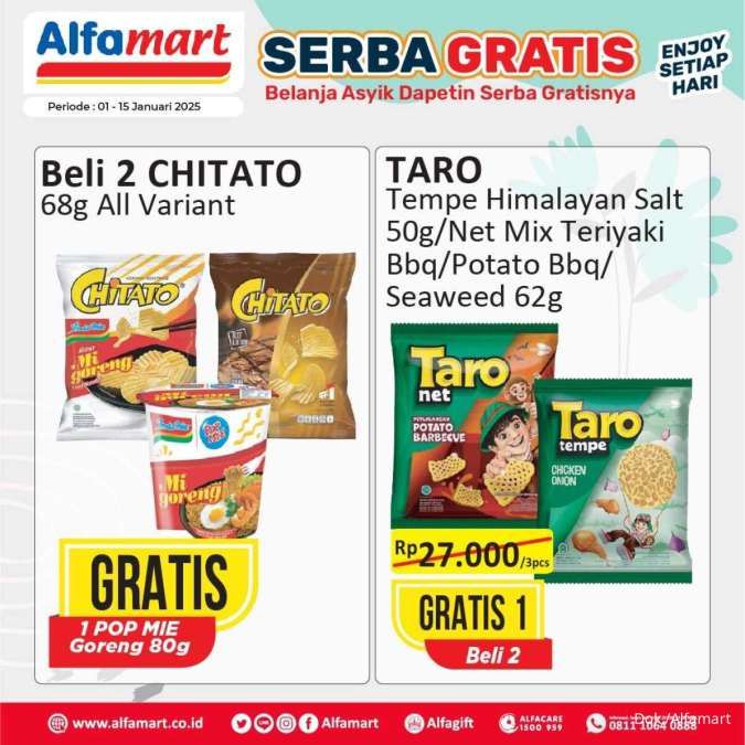 Promo Alfamart Serba Gratis 1-15 Januari 2025