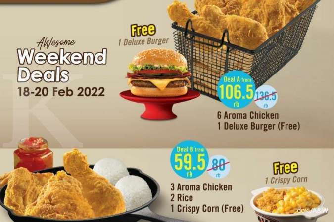 Promo A&W 18-20 Februari 2022, Paket Weekend Deals Terbaru Mulai Rp 15.000