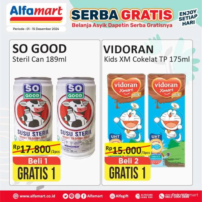 Promo Alfamart Serba Gratis Periode 1-15 Desember 2024