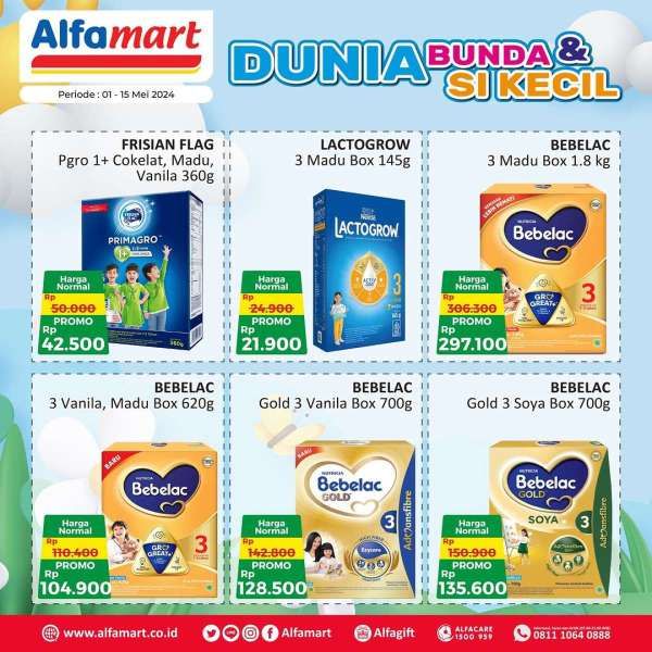 Promo Alfamart Susu Anak dan Ibu 1-15 Mei 2024