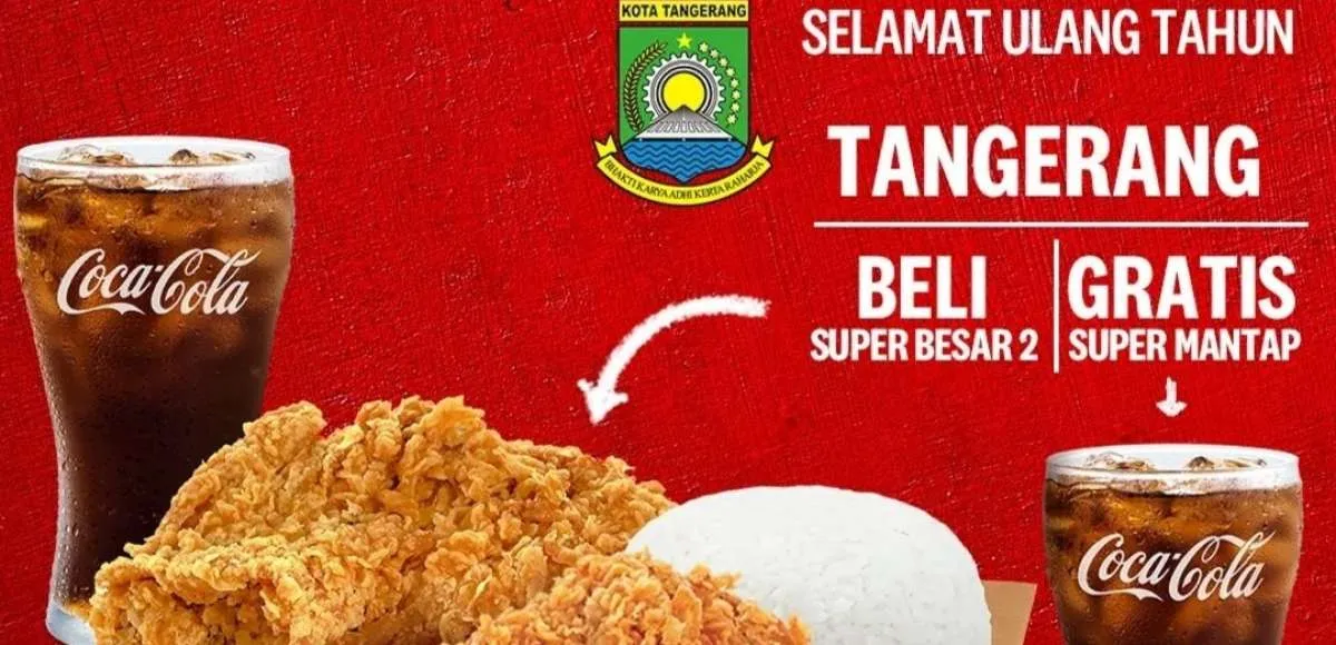 Spesial HUT Kota Sorong dan Tangerang, Ini Promo KFC Terbaru 28 Februari 2023