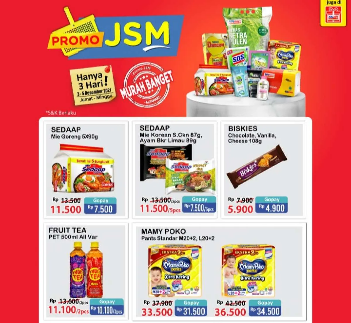Katalog Promo JSM Alfamart Hanya 3 Hari Periode 3-5 Desember 2021