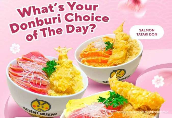Persediaan Terbatas! Promo Genki Sushi Donburi Free Ocha, Miso Soup dan Ice Cream