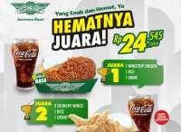 Promo Wingstop Hematnya Juara: Ayam & Nasi Cuma Rp 24 Ribuan, Gratis Minum!