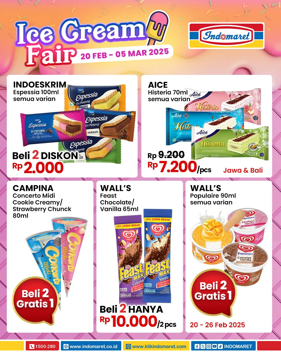 Promo Indomaret Ice Cream Fair Periode 20 Februari-5 Maret 2025