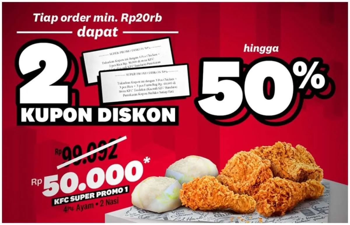 Makan Enak Nggak Bikin Bokek! Promo KFC Kupon Hemat Diskon sampai 50%