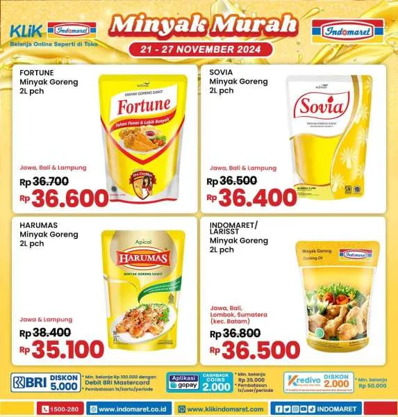 Promo Indomaret Minyak Murah Periode 21-27 November 2024