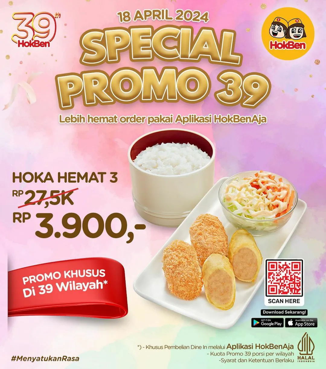 Promo HUT Hokben ke 39 edisi 18 April 2024 di 39 wilayah