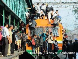 Pemudik kereta api dari Jakarta turun 34,37%