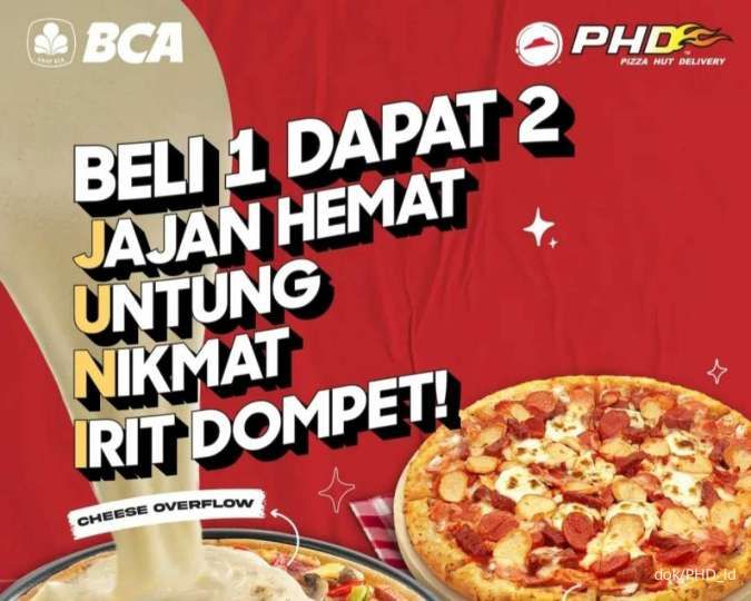 Promo BCA x Pizza Hut 26 Juni 2024, Beli 1 Dapat 2 Pizza Segera Berakhir Besok
