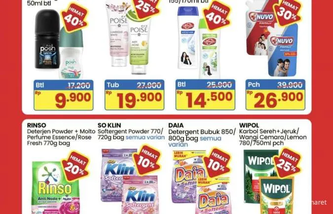 Promo JSM Indomaret 1-3 Agustus 2025, Rinso, Sampo Lifebuoy Diskon Sampai 40%
