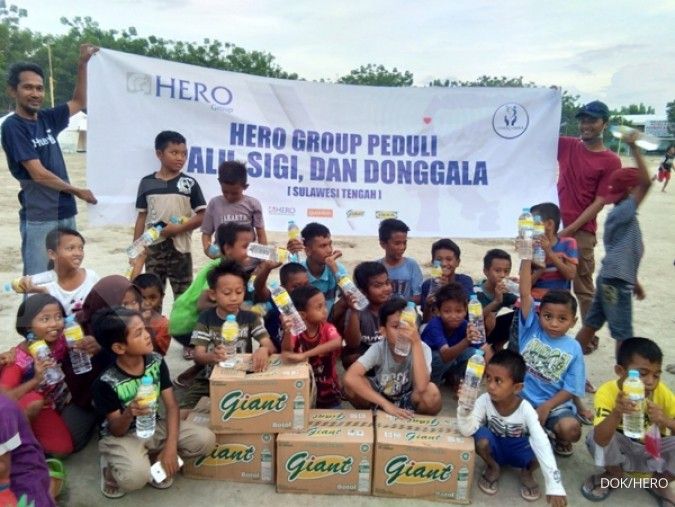 HERO Group salurkan bantuan air minum kepada pengungsi bencana Sulteng