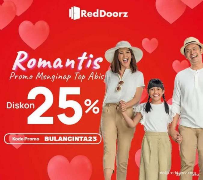 Gunakan Kode Promo RedDoorz Romantis 2-22 Februari 2023, Diskon Hotel Hingga 25%