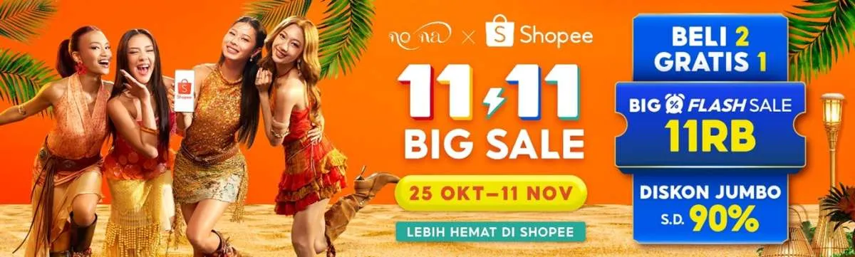 Kolaborasi dengan no na, Shopee 11.11 Big Sale Hadirkan Beragam Promo Menarik