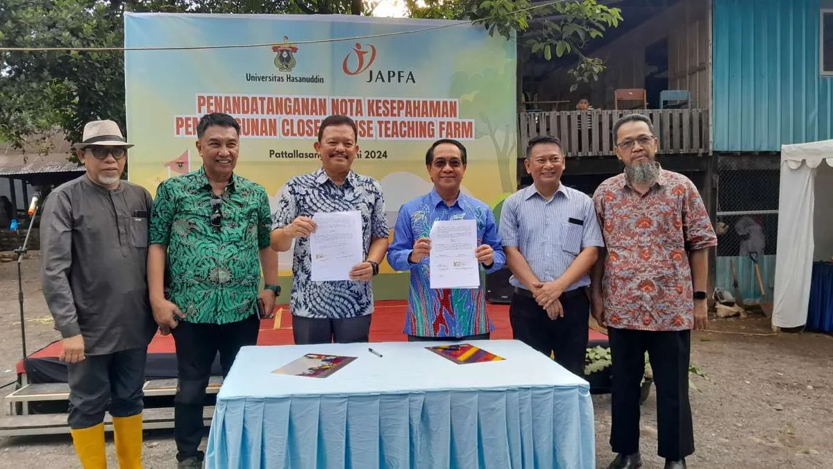 JAPFA dan UNHAS Tandatangani Nota Kesepahaman, Hibahkan Kandang Senilai Rp 3 Milyar