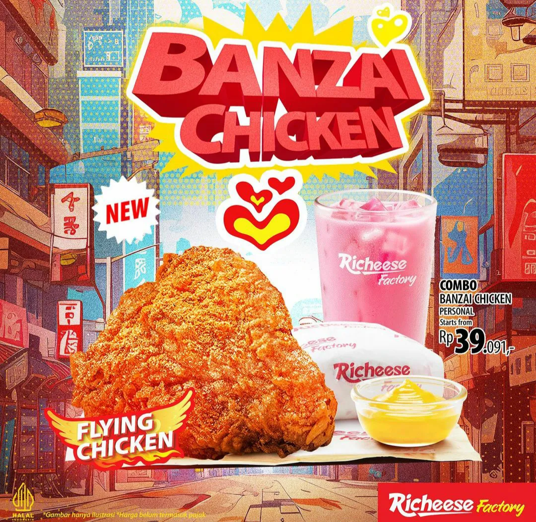 Promo Richeese Factory Banzai Chicken dan Combo Hampers 2024