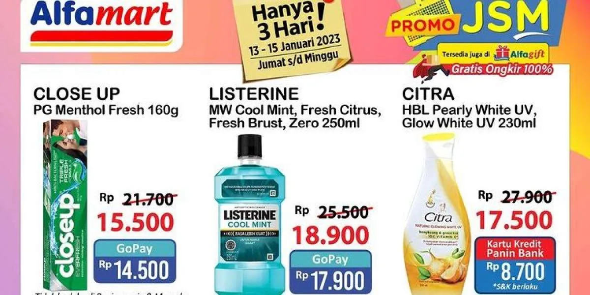 Harga Promo JSM Alfamart Hari Ini 15 Januari 2023, Gratis Ongkir 100% di Alfagift