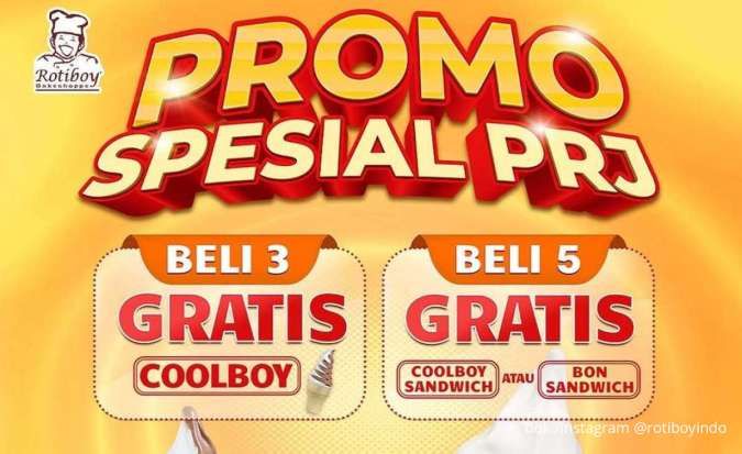 Promo Rotiboy Spesial PRJ 19 Juni-13 Juli, Beli Rotiboy Free Coolboy/Bon Sandwich