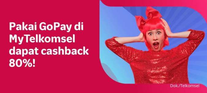 Promo Telkomsel 25-31 Maret, Beli Pulsa dan Paket Data Pakai GoPay Cashback 80%