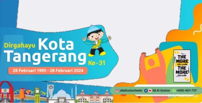 20 Twibbon HUT ke-31 Kota Tangerang 28 Februari 2024, Yuk Ramaikan di Sosmed!
