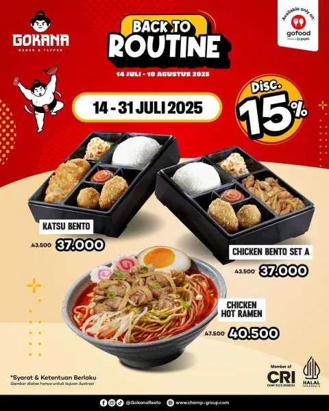 Promo Gokana Back to Routine 14-31 Juli 2025