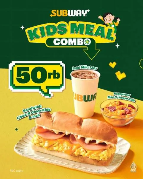 Promo Subway Hari Anak Nasional Kids Meal Combo