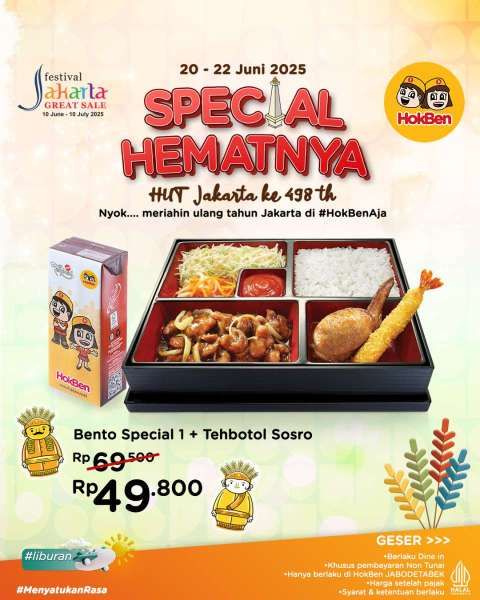 Promo HokBen HUT Kota Jakarta 20-22 Juni 2025