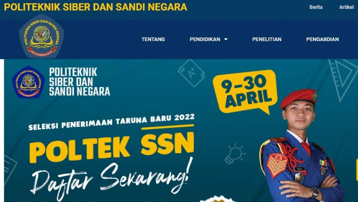 Persyaratan Daftar Politeknik Siber dan Sandi Negara 2022, Pendaftaran Buka 9 April