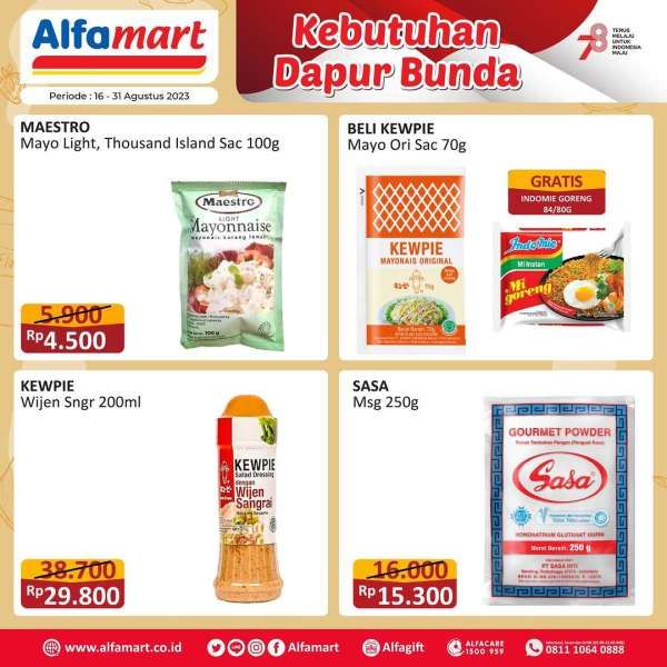 Harga Promo Alfamart Terbaru 16-31 Agustus 2023, Promo Kebutuhan Dapur