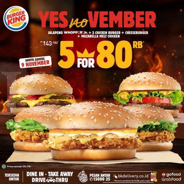 Promo Burger King 1-9 November 2020 