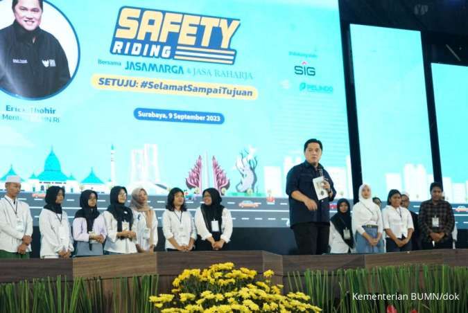 Gerakan Safety Riding di Surabaya, Erick Dorong BUMN Jaga Keselamatan Generasi Muda
