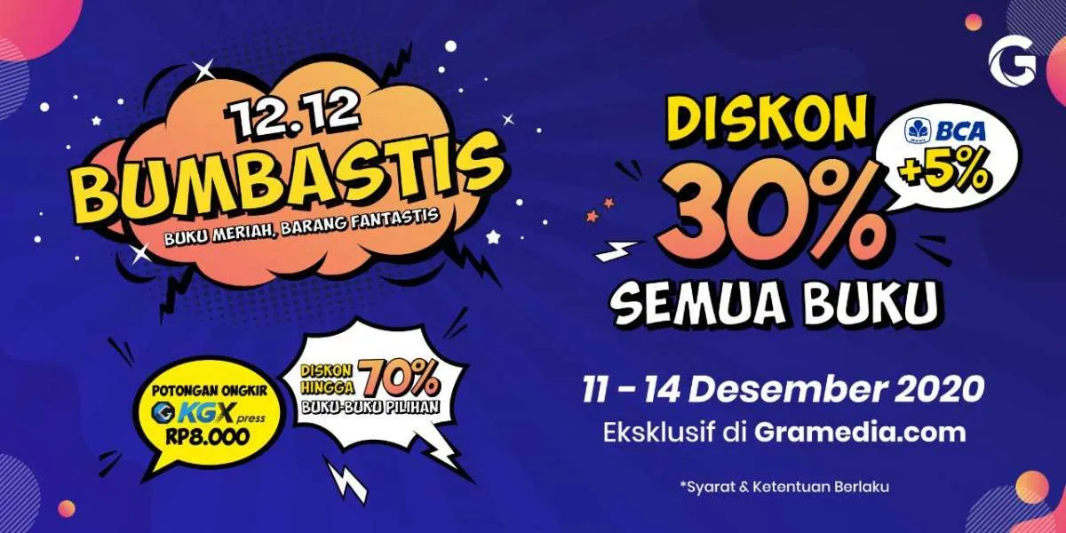 Gramedia obral diskon 30% untuk 40.000 lebih eksemplar buku di Harbolnas 12.12
